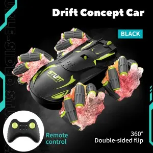 360 Degrees Rotation Remote Control Stunt Car Toy 6-channel Double-sided Flip R/C Drift Car with Colorful Light & Sound Effect