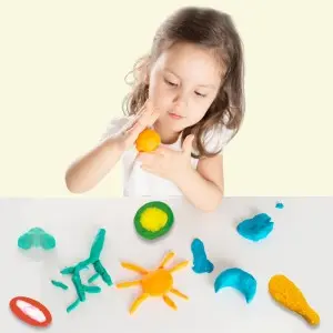 DIY Colored Clay Vegetable Making Mold Plate Plastic Cutting Roller Tool Kids Early Education Plasticine toy Safety Play Dough