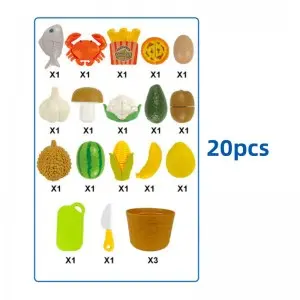 Toddler Learning Color Sorting Set Farming Fun Market Grocery Kitchen Play Food& Seafood Kids Cutting Fruits and Vegetables Toys