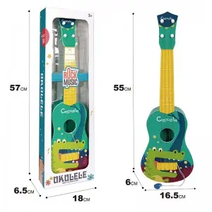 Children Enlightenment Musical Instruments Learning Toy Ukulele Educational 4 Strings Plastic Electronic Toy Guitar for Kids