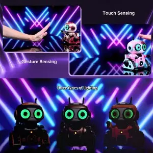 Smart Remote Control Robot – Programmable STEM Toy with LED/Weapon Modes, 5 Colors Ages 6+
