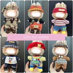 Kids Educational Doll Dress-up Game Premium Stylish Outfit Accessories 17cm Doll Clothes for Play & Display (No Doll)