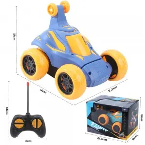 Rechargeable Remote Control Flip Spinning Car Toy Musical 360 Degrees Rotation Vehicle Cool Flashing Light Rc Stunt Car For Kids