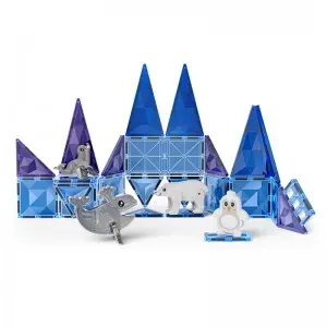 Wholesale Kids DIY Marine Animal Magnetic Tiles Toy Building Block Set 3D Diamond Ice and Snow Ocean Series