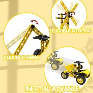 100PCS 8 In 1 Take Apart Vehicle Toys Engineering Construction Truck Toy STEM Screw and Nuts Assemble Set DIY Building Kit For Kids Boys
