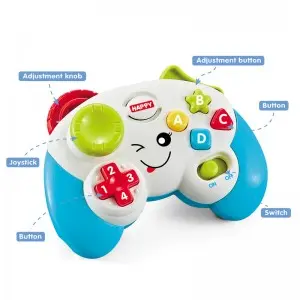 Infant Sensory Stimulation Development Toys Pretend Video Game Montessori Educational Baby & Toddler Toys with Light and Music