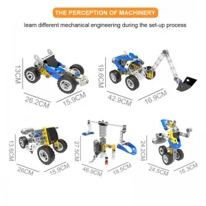 113pcs STEAM Truck Assembly Toy Set Battery Operated Construction Block Toys Plastic Building Block Set For Kids