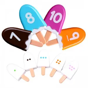 Kids Education Popsicle Shaped Number Matching Game Colorful Digital Mathematics Learning Ice-Lolly Toy Baby Montessori Toy Sets