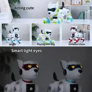 Smart Robotic Dog with Gesture Sensing & 40m Remote – Programmable STEM Toy with Multi Interactive Modes