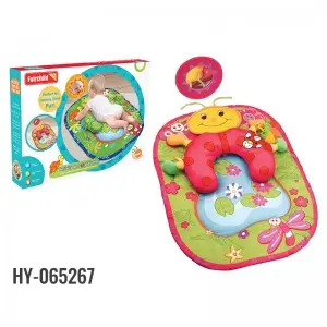 Infant Sleeping Carpet Mat Lie Crawling Playmat Multi Colorful Animal Patterns Baby Sensory Play Mat with Soft U-Shaped Pillow