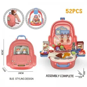 52pcs Simulation Grilled Sausages Barbecue Toy Set Children Interactive Pretend BBQ Game