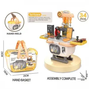 34 PCS Kids Mechanic Tool Toy Set oys Favor Plastic Repair Tool Play Kit