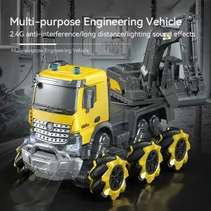 Multifunctional City Construction Excavator Crane Concrete Mixers Dump Truck Boy Remote Control Mechanical Engineering Truck Toy