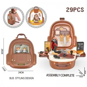 29PCS Repair Engineer Role Play Game Kids Hand Fine Skills Training Maintenance Tool Toy Set