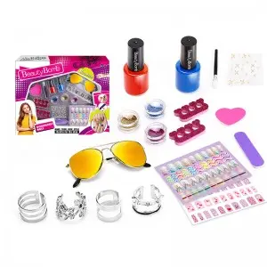 Children Makeup Manicures Decoration Kids Beauty Game Glitter Powder Nail Polish Set