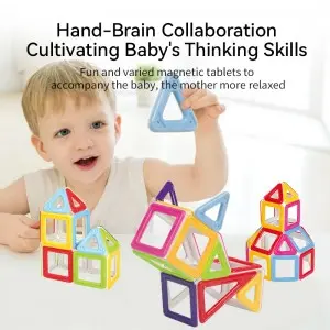 Preschool Learning Magnetic Tiles Toys Creative 3D Magnet Building Blocks Set Educational Construction Toys