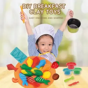 Kids Safe Intelligent DIY Air Dry Plasticine Soft Clay Toy Set Children Early Childhood Educational Modeling Play Dough with Tools