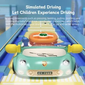 Baby Racing Car Game Driving Simulator Kids Traffic Knowledge Learning Electric Multifunctional Steering Wheel Toy for Children