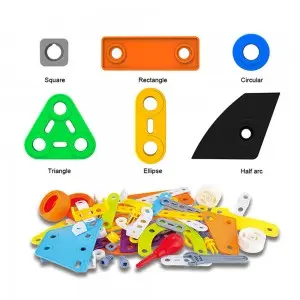 152PCS Intelligent Build And Play DIY Plastic Toys Screw and Nuts Assembly 12 In 1 STEM Building Blocks For Children