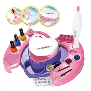 Create Home Salon Nails Arts Kids Nail Art Kit with Safe & Easy-to-Use Dryer