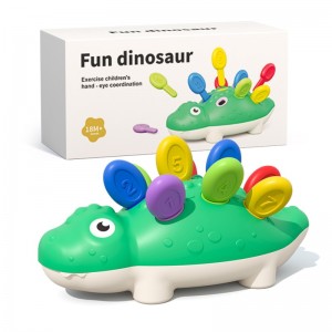 Children Early Enlightenment Color Matching Game Number Cognition Learning Toy Fine Motor Skill Training Splicing Dinosaur Toy