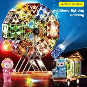 Kids Magnetic Building Tiles Toys 3D Magnet Puzzles Stacking Blocks Toddler STEM Education