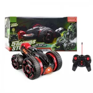Kids Boys Gift 6-channel Radio-controlled Vehicle 360 Degrees Rotation Double-Sided Rc Stunt Car Toy with Light