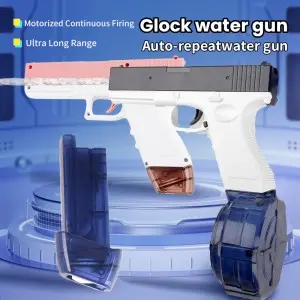 Beach/ Swimming Pool Long Range Water Shooting Blaster Electric Continuous Firing Water Gun Toys for Kids & Adults Outdoor Play