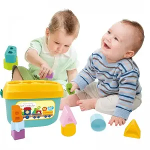 Toddler Early Educational Blocks Storage Box Set ABC Letter Learning Baby Sensory Shape Sorting Nesting Stacking Montessori Toys