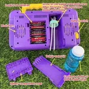 New Kids Summer Outdoor Automatic Recorder Bubble Blower Bubble Maker Party Wedding Radio Bubble Machine With Solutions