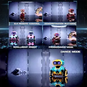 Smart Programmable Robot with Missile Launcher & LED Modes – STEM Toy 5 Colors for Ages 8+