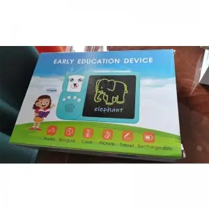 Kids Cognitive Card Machine Electronic English Learning Device Toddler Educational Talking Flash Cards with LCD Drawing Tablet