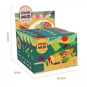 Children Pretend Play DIY Lunch Food Modeling Clay and Tools Toy Kit Non Toxic Colorful Plasticine Educational Play Dough Set for Kids