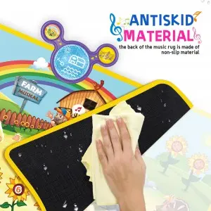 Toddler Music Learning Mat with 9 Farm Sounds & Q&A Mode – Interactive Educational Toy Gift Ages 1-3