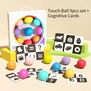 Baby Floating Bath Toys Soft Silicone Ball Massaging Ball Toddler Cognitive Cards Matching Game Montessori Educational Toys