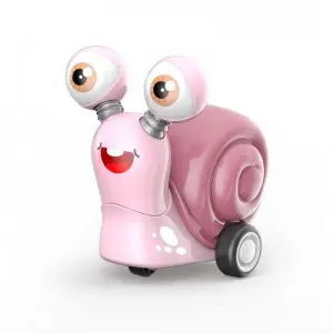 12-Pack Cartoon Snail Friction-Powered Cars with Retractable Eyes – Kids Collectible Toy Gift Ages 3+