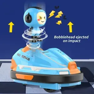 Indoor Outdoor Multiplayer Interactive 2PCS Remote Control Battle Kart Bumper Car Toy with Light and Music