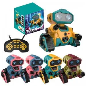 Smart Programmable Robot with Missile Launcher & LED Modes – STEM Toy 5 Colors for Ages 8+