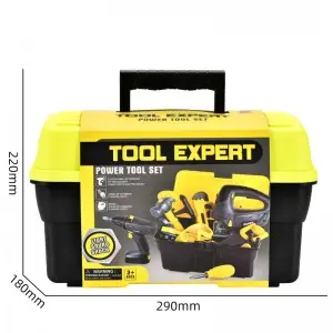 48pcs Plastic Electric Repair Tool Toy Set with big portable tool box Kids Engineer Role Playing Props cosplay Clothing Vest