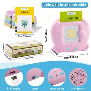 Educational Montessori Talking Flash Card 224 Sight Words English Learning Speech Therapy Machine Toy for Kids