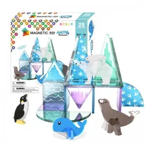 Marine Animal Magnetic Tiles Set Kids Creative Enlighten DIY Construction Magnetic Block Toys