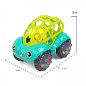 Children Gift Insided Rolling Ball Soft Shell Bucket Truck Toys Toddler Educational Shaking Bell Kids Toy Car Shape Baby Rattles