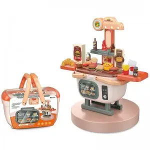 31pcs Kids Simulated Fast Food Pretend Play Game French Fries Sandwich Croissant Hot Dog Hamburger Toy Set