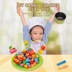 Colored Mud Candy Maker Set Parent-child Interaction Play Dough Enlighten Development DIY Modeling Clay Toy Kit for Kids