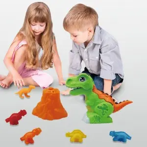 Custom Dinosaur World Clay Play Set Toddler Montessori Plasticine Model Kit DIY Handmade Color Dough Toys for Kids
