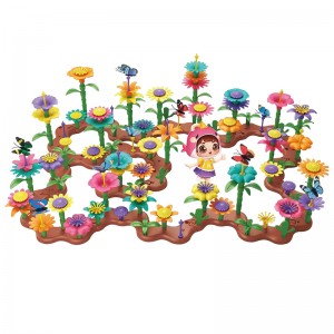 Kids STEM DIY Floral Building Blocks Toys Bouquet Floral Arrangement Play Set Toddlers Educational Flower Garden Building Toy