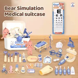 Doctor Pretend Play Kit – 42-Piece Medical Toy Set with Light/Sound, Portable Suitcase for Ages 3+