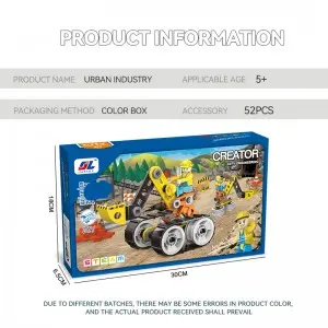 3-in-1 Plastic DIY Screws And Nuts Construction Excavator Model Kids Fine Motor Skills Training Assembly Engineering Truck Toys