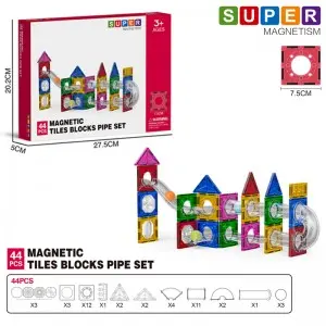 Wholesale Kids Magnetic Tile Construction Building Block Rolling Ball Track Toys