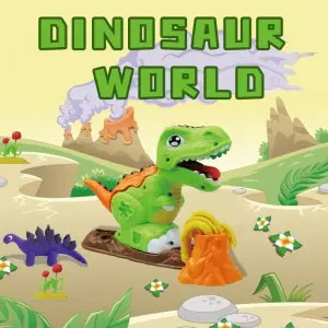 Custom Dinosaur World Clay Play Set Toddler Montessori Plasticine Model Kit DIY Handmade Color Dough Toys for Kids